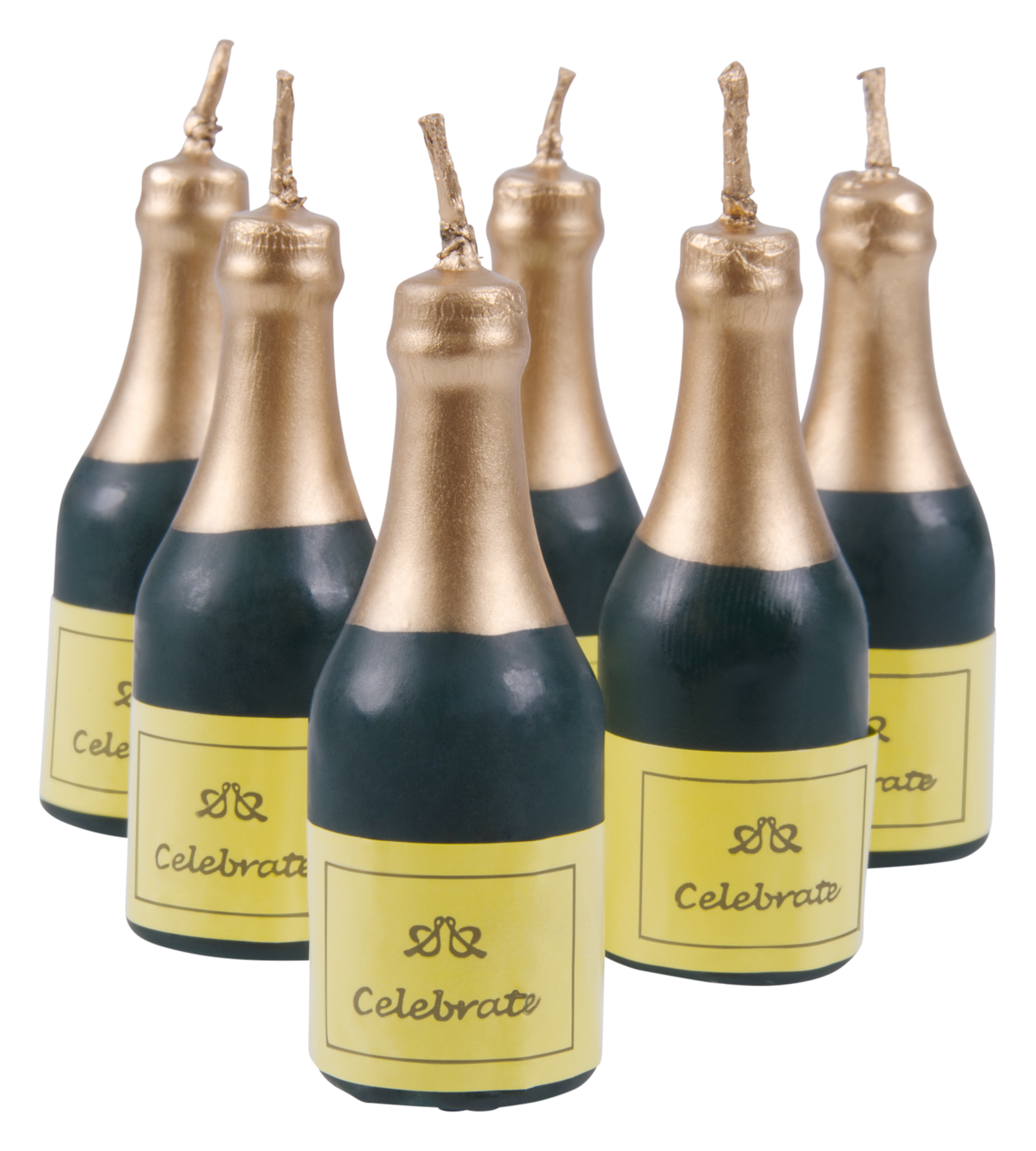 Kerzen Sektflasche 6-teilig