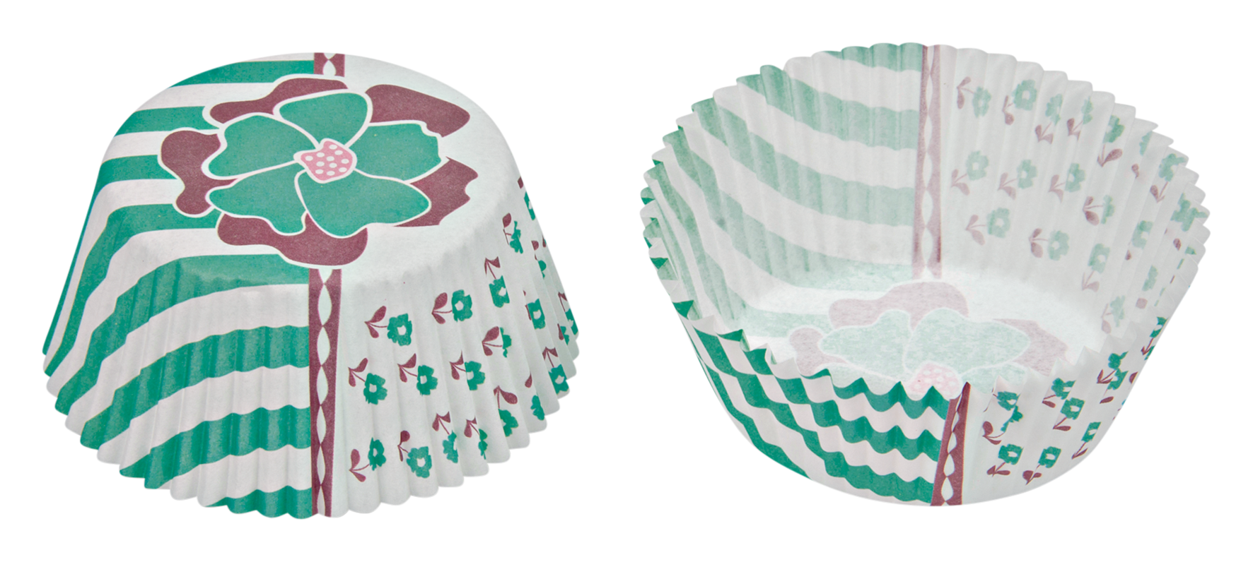 Papierbackf Blume türkis50er