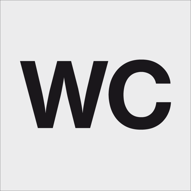 Schild WC 100x100 mm Schild WC 100x100 mm