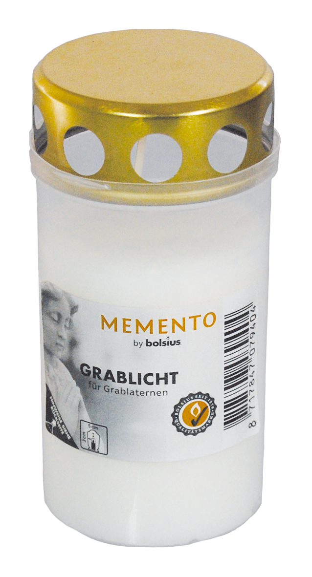 Grablicht Memento 3 Tage weiss
