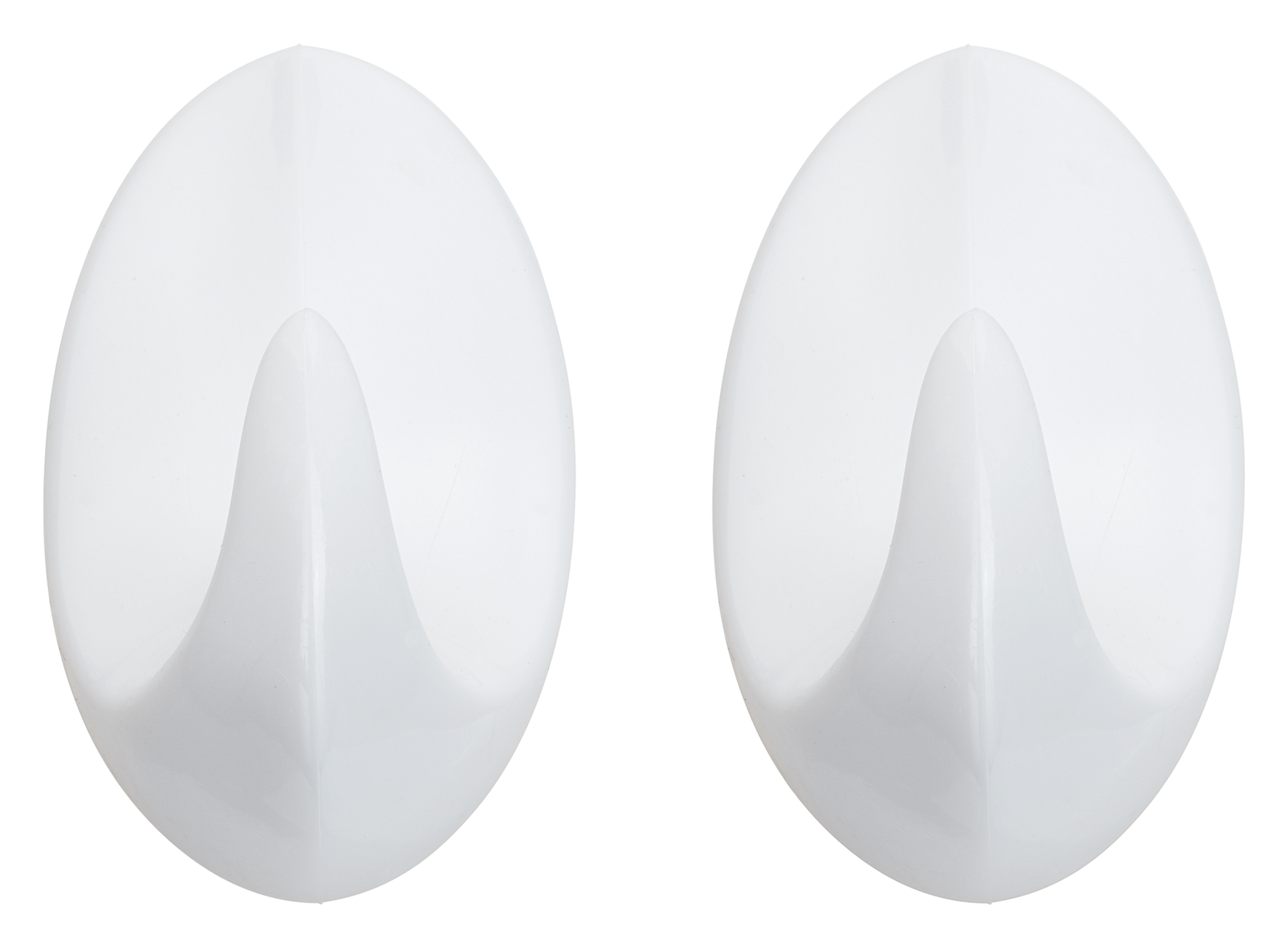 Haken oval weiss 2St