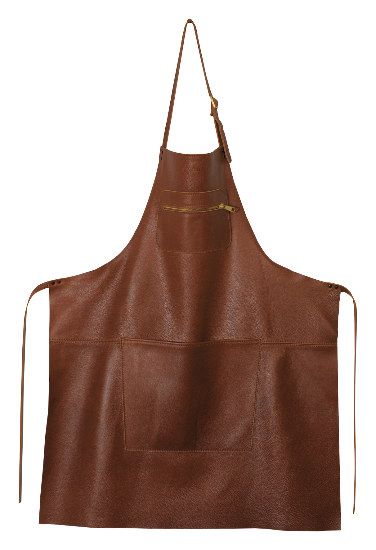 Schürze Zipper Leder brown Schürze Zipper Leder brown